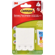 3M Command Medium Picture Hanging Strips 17201-4PKUKN
