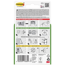 3M Command 17206-WHI-4 Stor Refill Strips Hvid