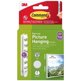 3M Command Smalle Strips til Billedophæng 7100337191